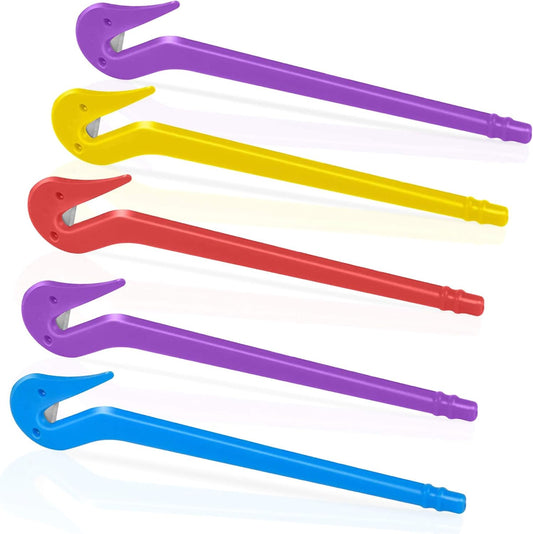 5 Pcs Elastic Hair Bands Remover Cutter, Pony Picks for Cutting Pony Rubber Hair Ties, No Pains, No Harm, Premium Ponytail Remover Tools (2Purple, Blue, Red, Yellow)