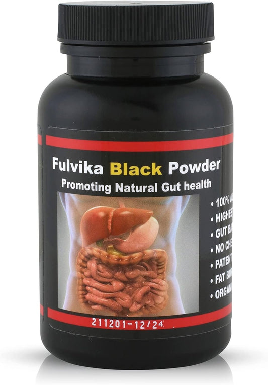 74+ Trace Mineral Powder with Humic & Fulvic Acid (166 Servings)(Flavorless) – Plant-Based, Vegan, Trace Minerals Supplement with Electrolytes & Alkaline pH (Kosher) – Black Water – by Fulvika Black