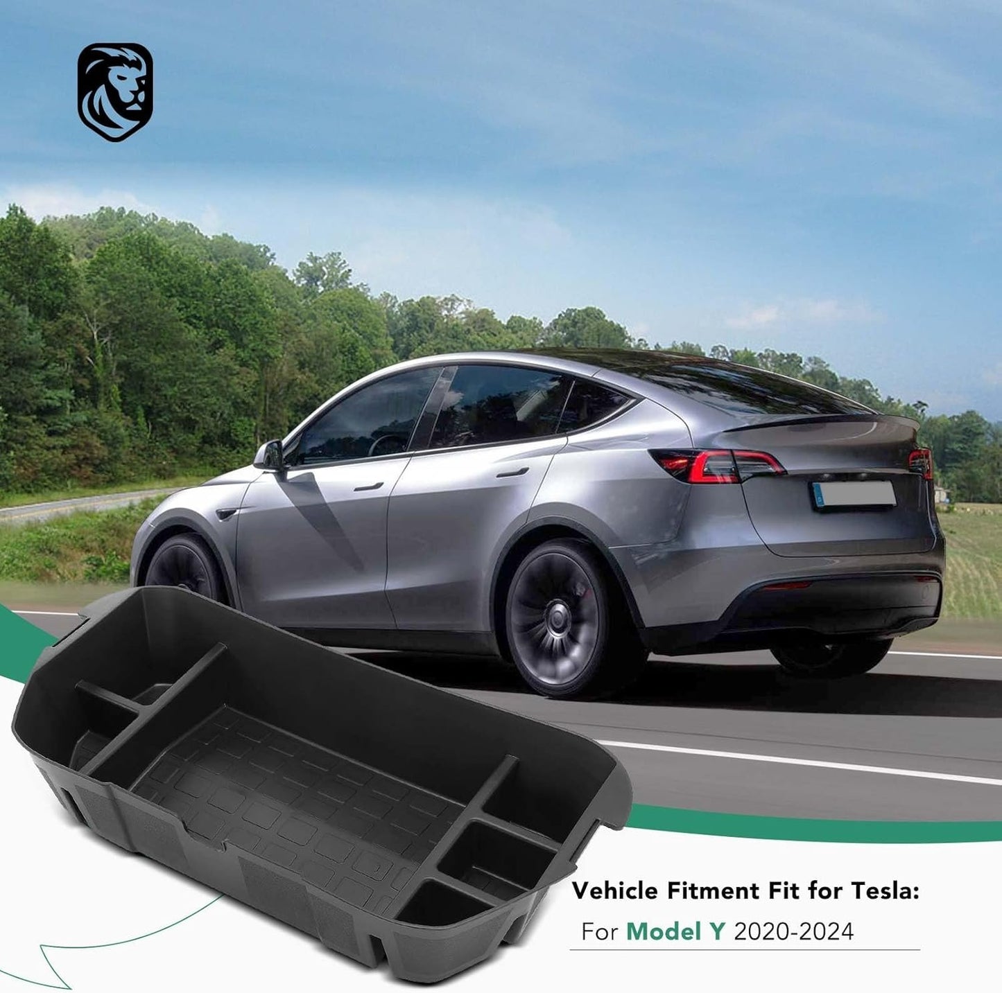 YHTAUTO Front Trunk Organizer Compatible with Tesla Model Y 2020 2021 2022 2023 2024, Frunk Storage Organizer Storage Box fits Tesla Y Accessories, 6 Separate Spaces