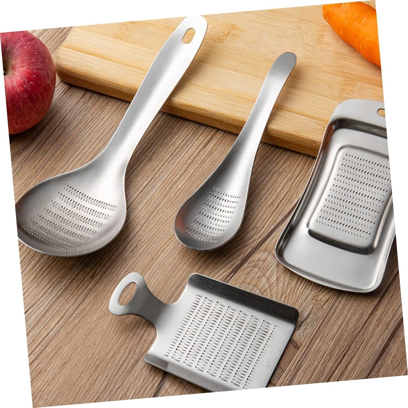 LALADEFIEE Food Prep Tool Heavy Duty Stainless Steel Grater Vegetable Fruit Shredder Easy Cleaning Storage