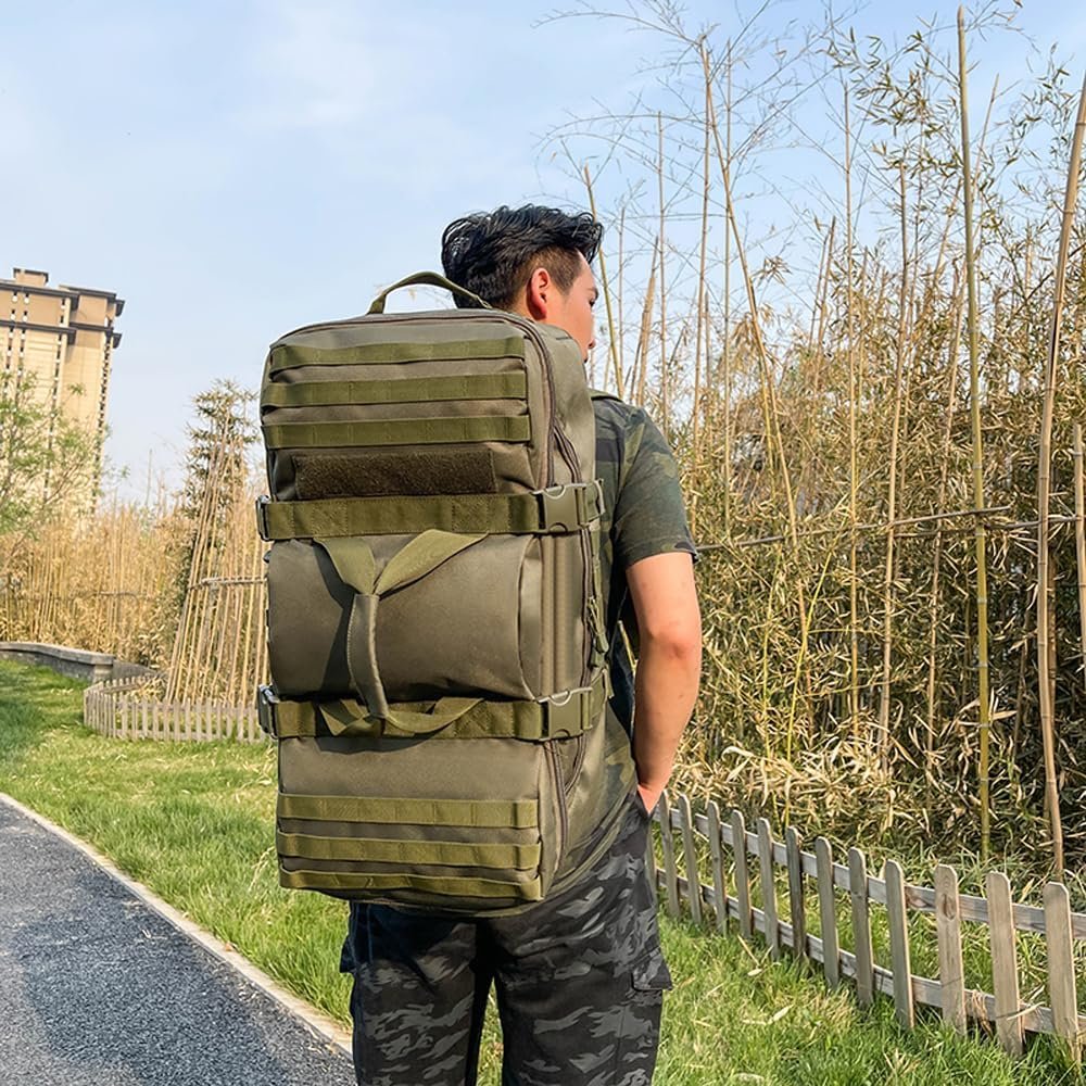 Namolit Outdoor Travel Bag Large Capacity Camping Backpack Waterproof Duffel Bag 56-75L for Outdoor Activities Sports Travel