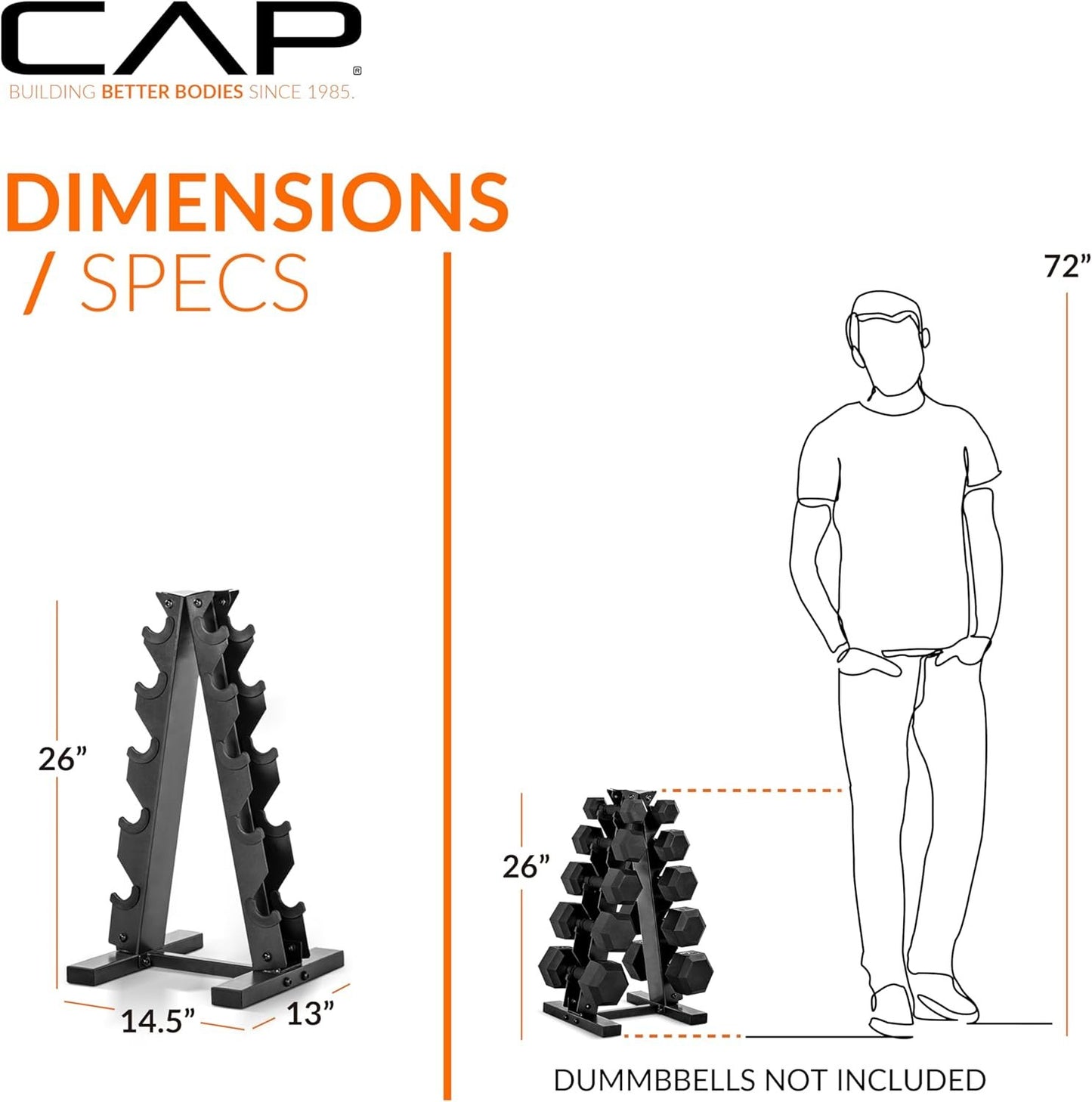 CAP Barbell Black A Frame Dumbbell Rack