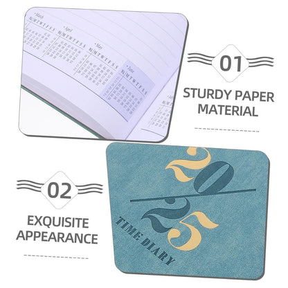 Ipetboom Student Planner Multifunctional Agenda Book with Daily Pages Weekly Meal Planner Grocery List Durable Notebook for Office Household Use