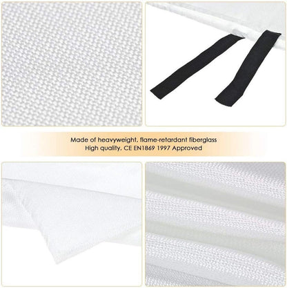 Victosoaring Emergency Survival Fiberglass Fire Blanket Shelter Safety Cover Ideal for The Kitchen, Fireplace, Grill, car, Camping (2Pack 39x39 in)