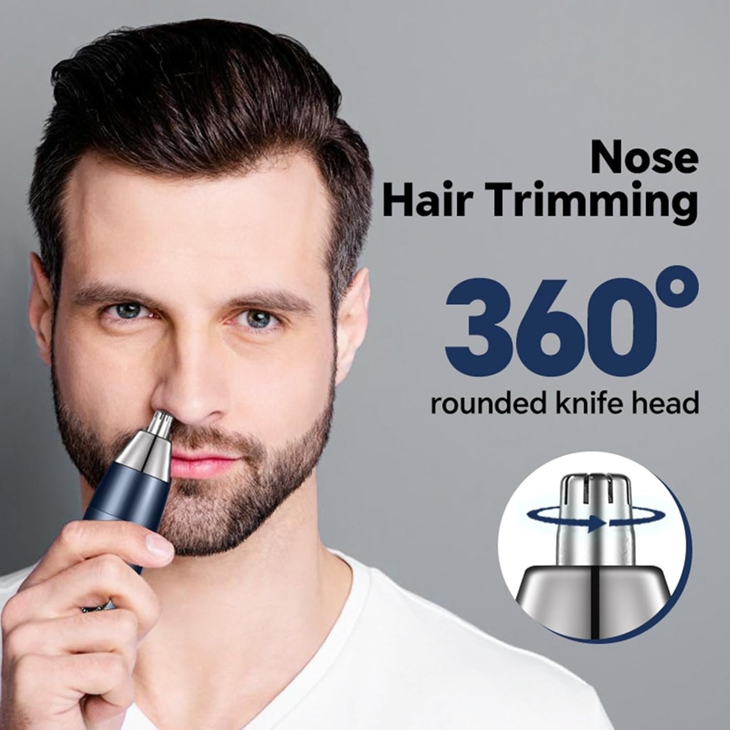 LAIKME Body Hair Trimmer for Men - Electric Male Hygiene Grooming Shaver - Hair Razor Nose Trimmer Clippers - 3 in 1 Groin Groomer IPX5 Waterproof LED Display Remover for Chest Back Armpit
