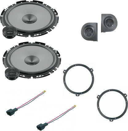 Kit of 4 Speakers Compatible with Fiat Panda from 2003 to 2012 169 Second Series with Adapters and Tweeter Supports and Speakers Hertz One Rear K170