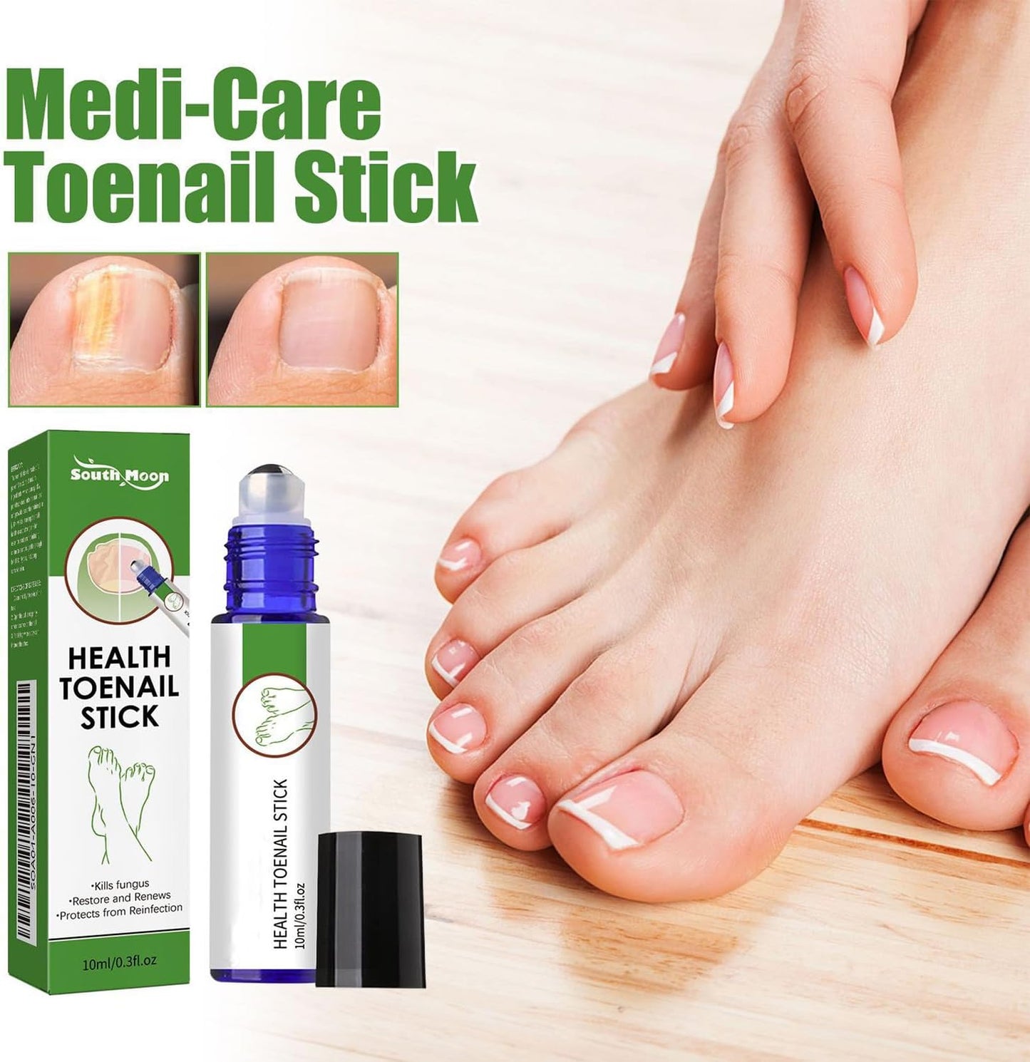 Nailshield Anti Fungal Stick, Monsalife Nailshield Nail Nursing, Nail Care Stick for Damaged Nails, Fungal Nail Infection Nursing, Active Nail Solution Fast Relief for Irritations (3pcs)
