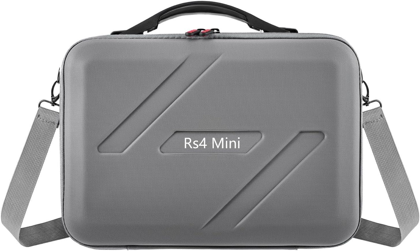 RS 4 Mini Carrying Case for DJI RS 4 Mini, Portable Storage Travel Bag, PU Leather Shoulder Protection and Convenient Storage for DJI RS4 Mini Gimbal Stabilizer and Its Essential Accessories.