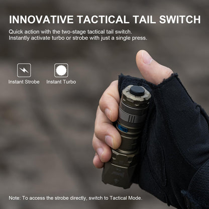 WUBEN T4 Flashlight Rechargeable, Mini Tactical Flashlight Military Grade 401M Long Throw, Small Flashlight with Tactical/Duty/Lock 3 Modes, EDC Flash Light for Police, Emergency and Daily Use