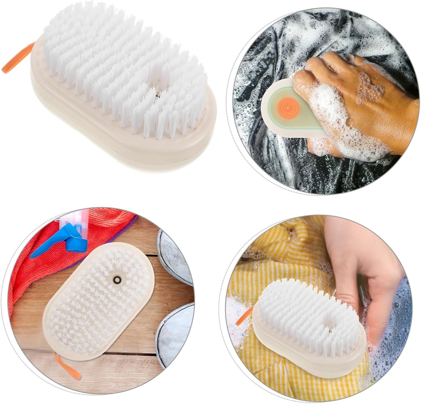 Levemolo Multifunctional Cleaning Brush with Liquid Dispenser Manual Press Shoe and Clothes Scrub Brush Soft Bristles for Easy Cleaning Essential Tool for Home Care