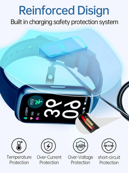 WUNIAK Charging Cable for Sanorum C5S Health Fitness Tracker for Men Women, Magnetic USB Flexible Charging Cable Accessories for Sanorum C5S Health Fitness Tracker for Men Women,(2 Pack)