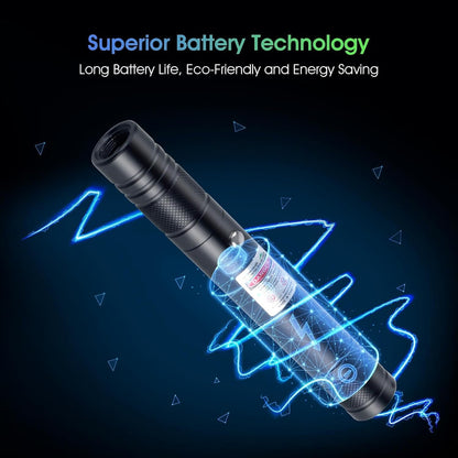 Rechargeable Low-Powered Laser Flashlight Long Distance Range for TV/LED/LCD Screens Tactical Flashlights Presentation Office/Outdoors/Astronomic/Construction