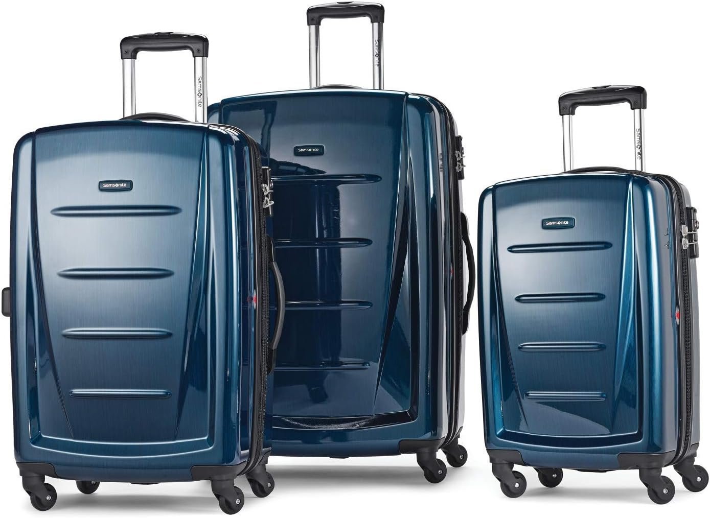 Samsonite Winfield 2 Hardside Luggage with Spinner Wheels, Deep Blue, Checked-Large 28-Inch