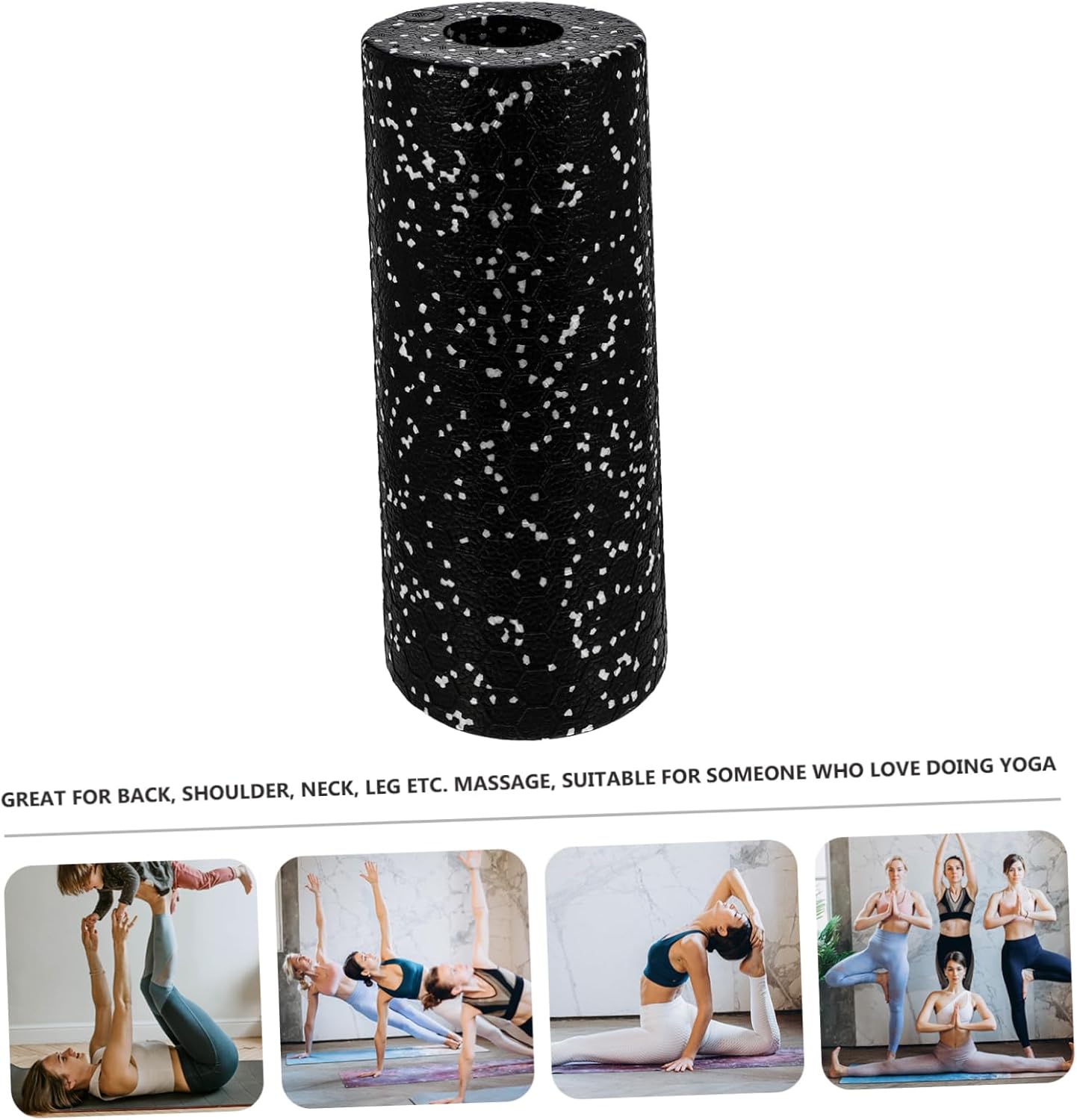 TOYANDONA Di Colonne Yoga Piccolo Di Allenamento Massaggiante Per i Muscoli Del Tessuto Profondo Di Massaggio Alla Schiena Da Palestra Schiuma Bianca