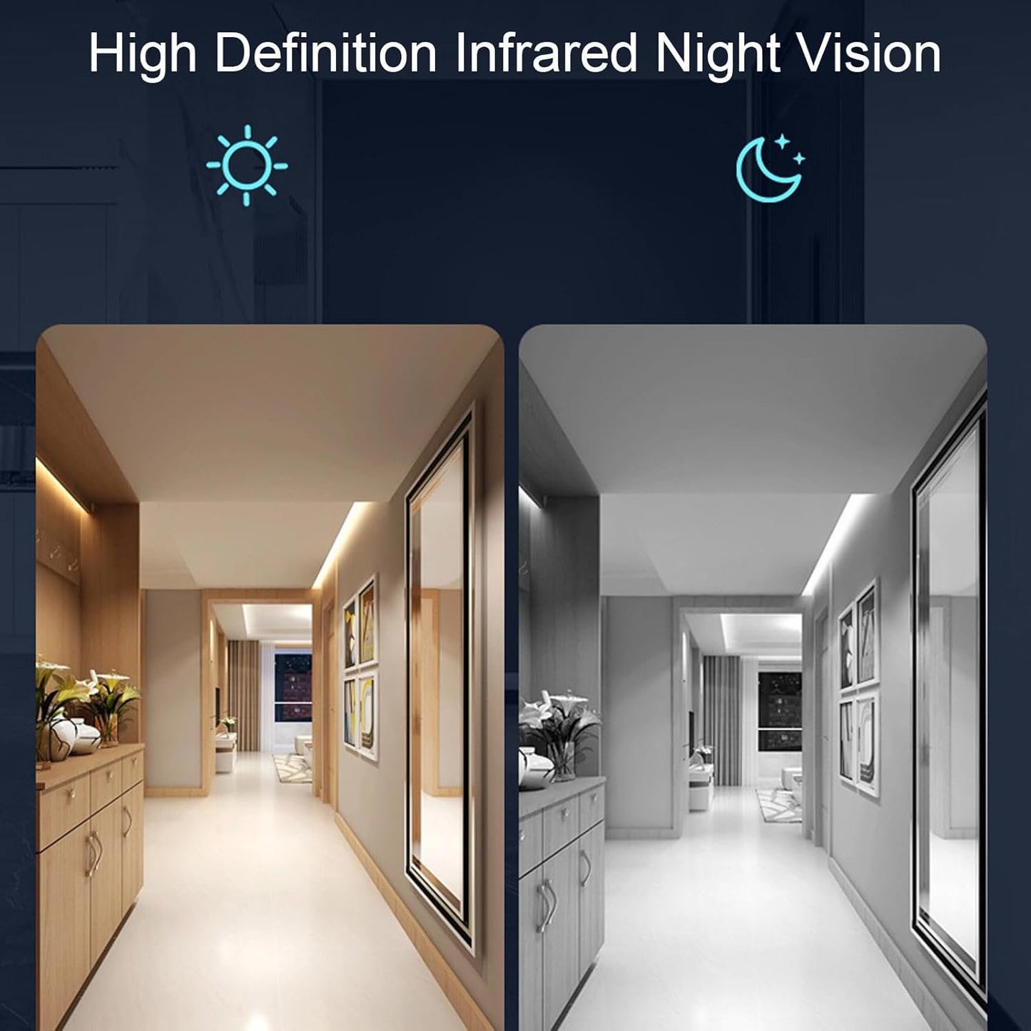 Mini Security Camera, 1080p HD WiFi Pet Camera with Phone APP, AI Motion Detection, Night Vision, Compact Tiny Wireless Camera for Indoor Outdoor Use
