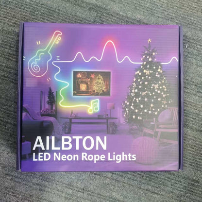 AILBTON 15 m Led Neon Rope Lights, Flexible Led Rope Lights, Control with App/Remote, Multiple Modes, IP65 Outdoor RGB Neon Lights Waterproof, Music Sync Gaming Led Neon Strip Lights for Bedroom