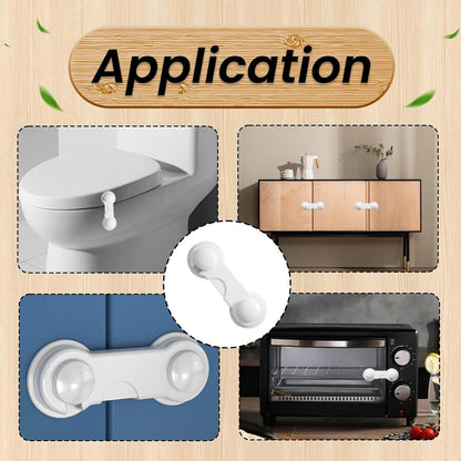 10Pcs Child Safety Locks for Kitchen Cupboards,Baby Proof Cupboard Cabinet Lock with Strong Removable Adhesive No Tools and Drilling Required,Baby Proofing Cabinet And Drawer Locks For Cabinets Doors,Pantry,Wardrobe