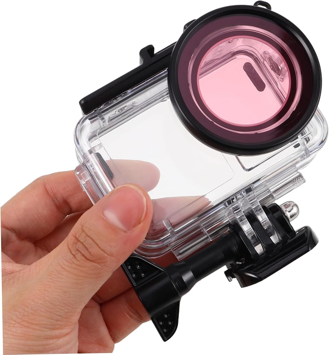 LABRIMP Camera Case for Digital Cameras Transparent Dive Shell with Dual Cold Shoe Mounts