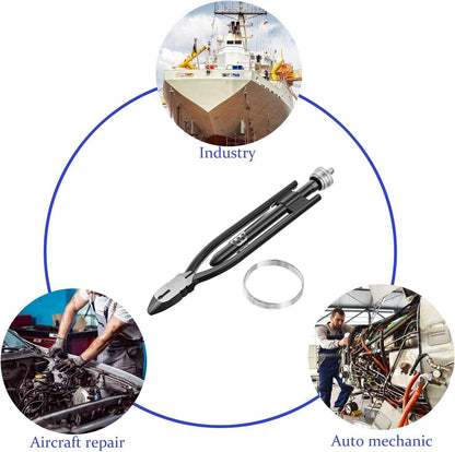 9 Inch Safety Wire Twisting Pliers, Aircraft Wire Twisting Tool with 10 Meters 0.5 mm, Automatic Metal Lock Twister for Aircraft Auto Industry