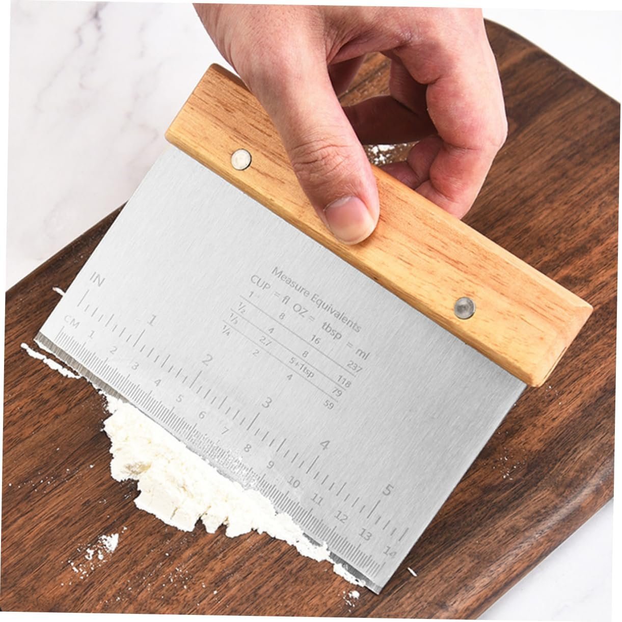 ABOOFAN Stainless Steel Cake Cutter Kitchen Tool Dough Scraper Dough Cutter Food Prep Tool