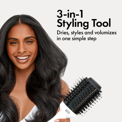 BondiBoost Blowout Brush Pro Hair Dryer & Hair Brush [75MM] - Oval Shape Hair Styler & Volumizer for Smooth/Frizz-Free Results - Great for All Hair Types - 3X Heat/Speed Options - 360° Airflow Vents