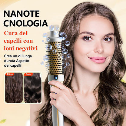 Rotating Hair Brush, Thermal Hair Brush, Thermal Curling Brush, 38 mm Heated Lonic Curling Brush for Creating Volume and Natural Curls, Ionic Care (Gold)