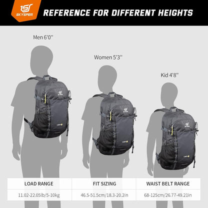 SKYSPER Hiking Backpack 30L Waterproof Camping Lightweight Daypack, Back Pack for Travel, Outdoor Camp, Men Women