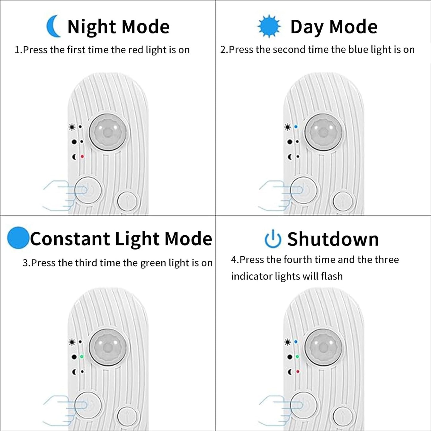Clearhill 5V COB LED Strip Lights with PIR Movement Sensor 2Packs,Time-Delay and Brightness Adjustable,Two Power Supply Options: Batteries(Not Included) or USB,9.84FT/3M,Warm White 3000K,for Cabinet