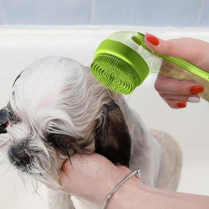 Dog Bath Brush, Soft Slicker Wash Brush Shedding and Grooming 7.48x3.35x1.18 inches, Gentle Scrubber Comb for Flea Dandruff Matting Removal, Hygiene Tool for Bathing and Massage