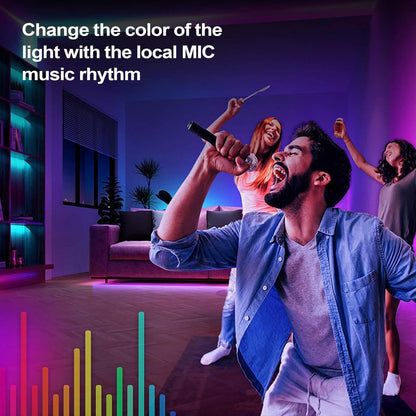 RGB Light Bar, Smart Ambient Lighting, Decorative RGB Light Bar, LED Ambient Lighting, Voice Control Lamp for Game, Movies, Collecting, Dating, PC Room