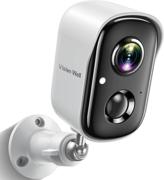 Wireless Cameras for Home/Outdoor Security, Battery Powered 1080P HD WiFi Security Cameras Wireless Outdoor with Spotlight, AI Motion Detection, Color Night Vision, SD/Cloud-2 Pack