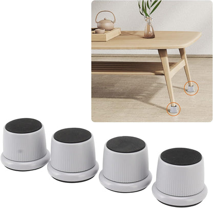 Tomotato 4 Pieces Height Adjustable Legs, 40 mm Height Adjustable Furniture Riser, 0-25 mm, Wear-resistant, Non-Slip, Furniture Legs for Table, Chair, Sofa(Grey)
