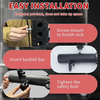 landmine Attachment for Barbell 360° Swivel Storable T-Bar Row landmine Base Fits 2” Olympic Bar, Gym Home Fitness, Squat,Deadlifts