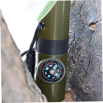 VICASKY 2Pcs Multi Function Outdoor Emergency Whistle with LED Light and Compass Survival Whistle Tool