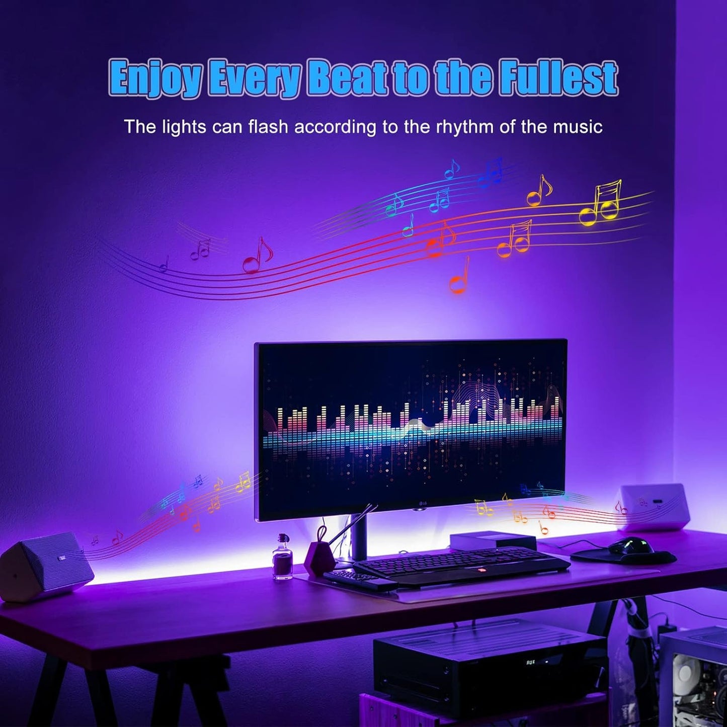 Smart LED Light Strip Alexa, [3m] [WiFi App Control] Diyife 5050 RGB LED Strip Light Compatible with Alexa/Google Assistant, Timer, 16 Million Colors Changing, Music Sync, for TV, Bedrooms, Christmas