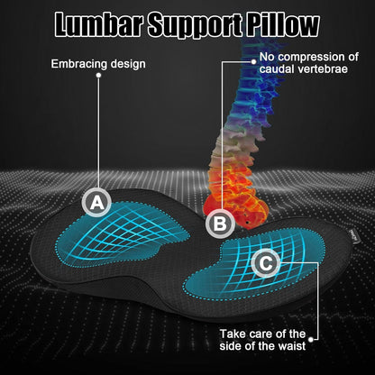 WODHMIEY Car Seat Cushion, Thicker High Back, Front, Breathable Fabric, Ergonomic Design, 440 * 240 * 95mm, Memory Foam Car Seat Pad for Car Truck Seat Office Chair Wheelchairs (Black)