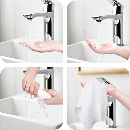 BigOtters Compressed Towels, 100PCS Disposable Face Towels for Travel Expandable Wipes Tablets with 2PCS Tube Containers for Survival Gear and Supplies Outdoors Camping Hiking Hotel
