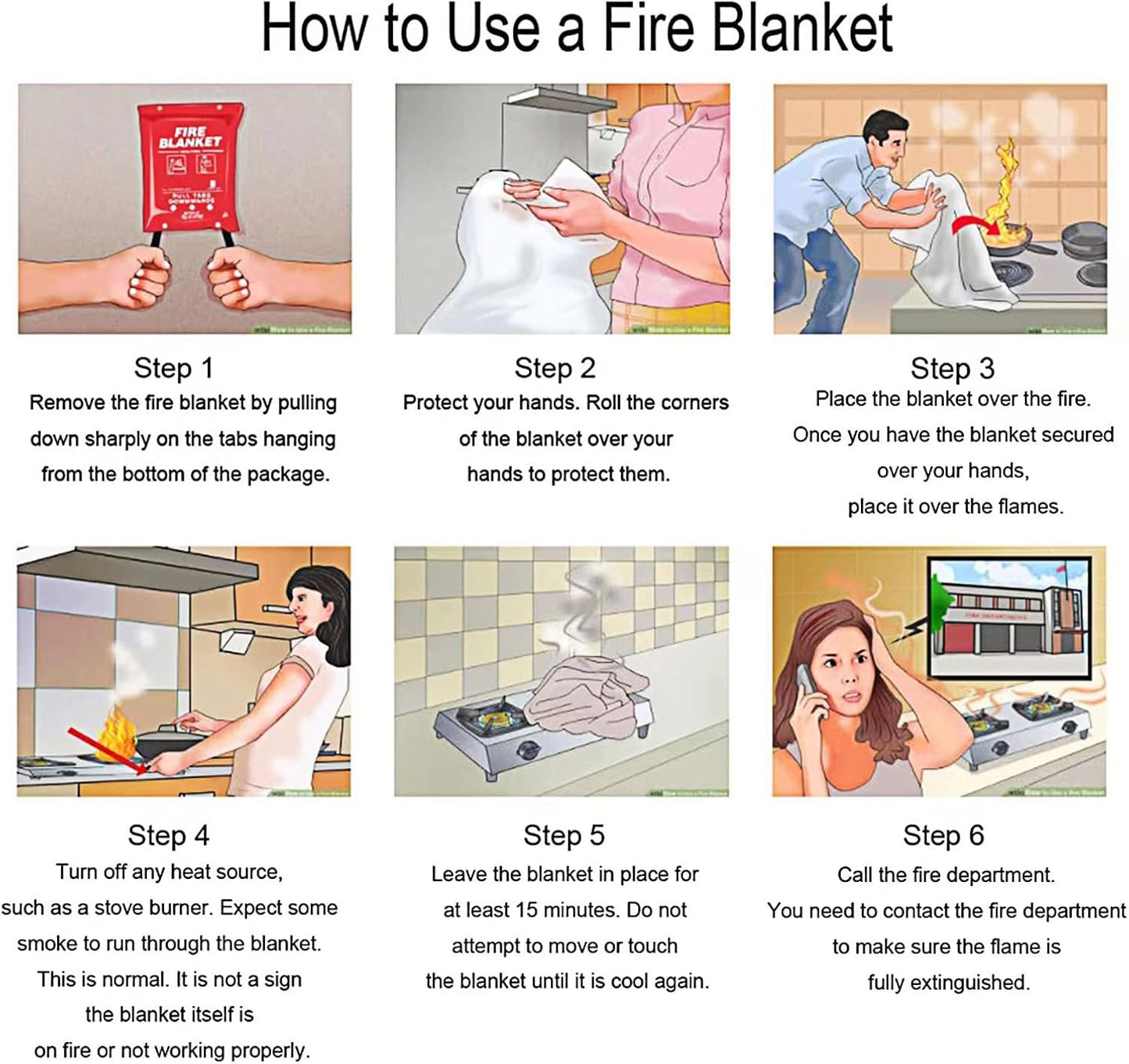 Emergency Fire Blanket for Home and Kitchen - 3.3ft x 3.3ft Fire Extinguishers for The House Prepared Fire Blankets Emergency for Home Hero Fireproof Fire Retardant Blankets Grease Spray Smother