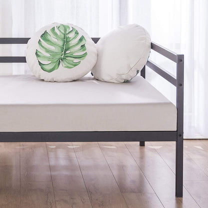 Zinus Marie Metal Single Daybed | Strong Steel Frame Indoor Split-Rail Day time Beds Frame Furniture, Black