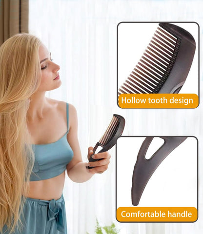 Dandruff Comb Fine Tooth Scalp Detox Comb Lice for Women, Men & Kids Stainless Steel Scalp Detoxing, Sweep & Massage Hair Brush Tool for Hair Care (Brown)