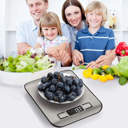 CROWNFUL Food Scale, 11lb Digital Kitchen Scales with Built-in Coin Battery, Weight Ounces and Grams for Cooking and Baking, 6 Units with Tare Function