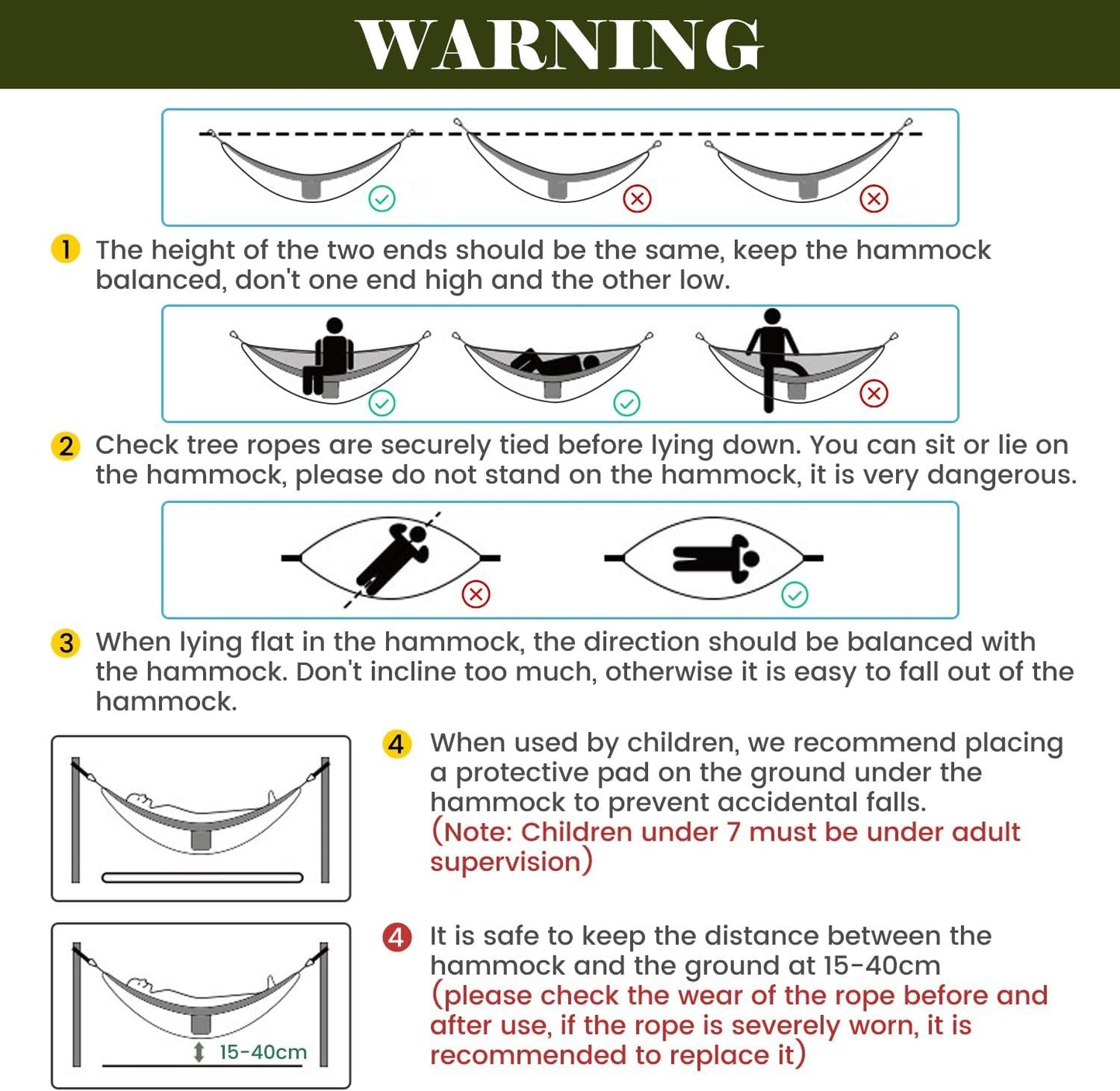 Single Double Camping Hammock with Tree Straps, 660lbs Portable Nylon Hammock for Outdoors, Camping, Backpacking, Beach, Travel,Garden and Courtyard