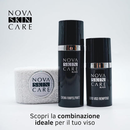 NOVASKIN CARE – Face Filler Serum – 30 ml | Black Line - with Snail Slime, Fights Signs of Aging with Filler Effect, Smoother, Brighter and Replenished Skin - for Mature Skin