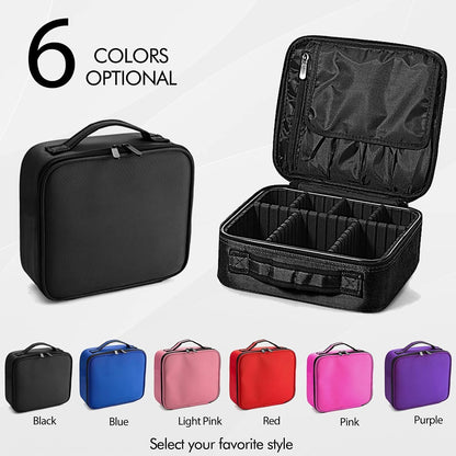 GreenLife® Professional Makeup Train Cosmetic case Makeup Bag Travel Organizer Make up Artist Master Waterproof Case Portable Storage with Adjustable Dividers Accessories Tools Brushes Pouch (Black)