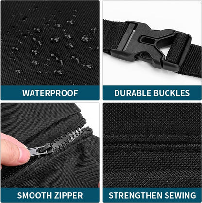 Car Trunk Organizer With Cooler, Hanging Car Organizers With Large Pockets, Zippers Detachable Seat Back Organizer, Waterproof for Jeeps, SUVs, Black