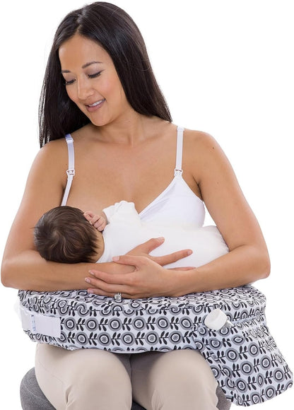 My Brest Friend Nursing Pillow - Midnight Poppy,Grey. Black