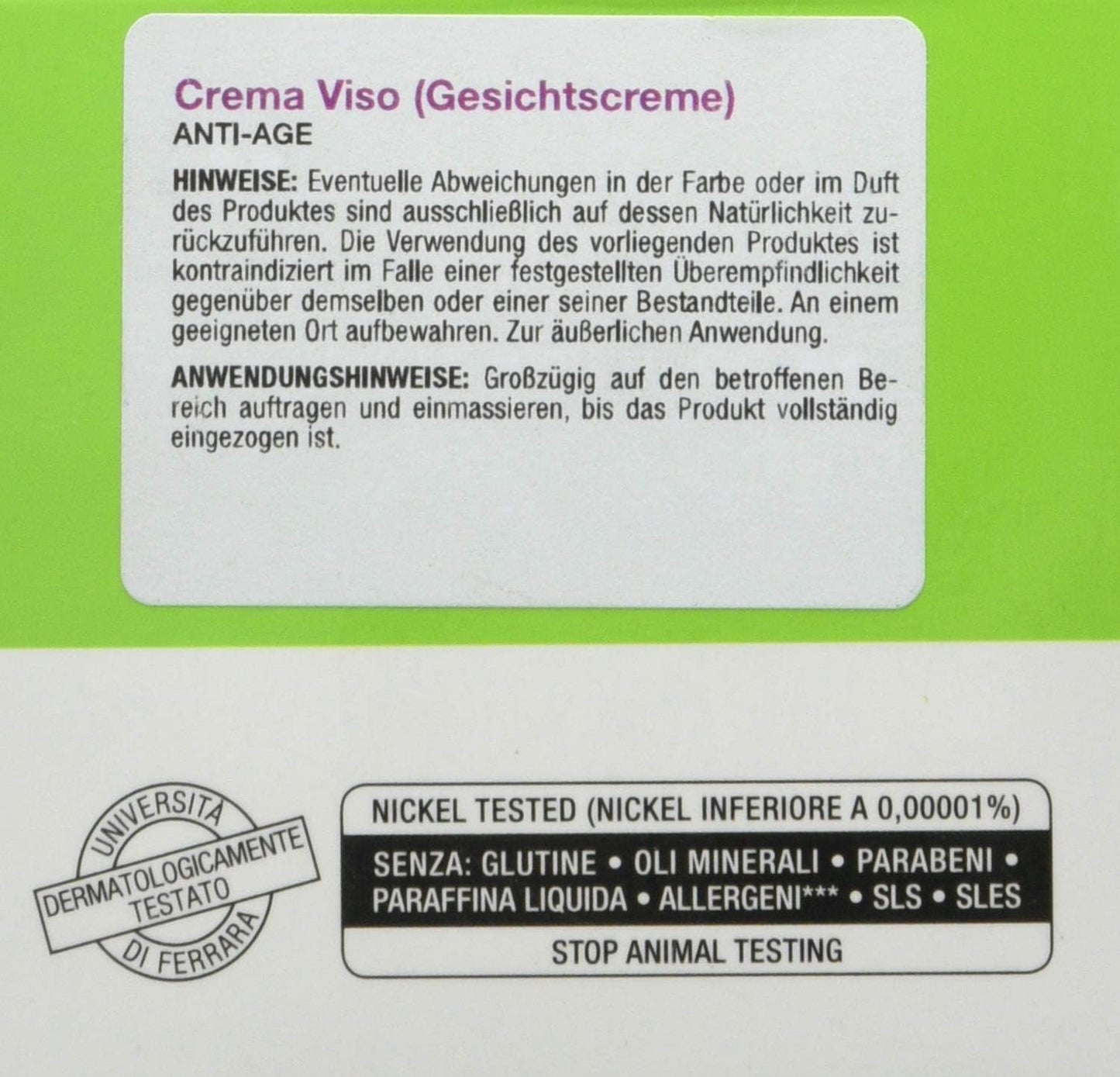 ZUCCARI Linea X2 - Anti Age Face Cream, Hyaluronic Acid and Q10, Aloe Vera, 50 Milliliters