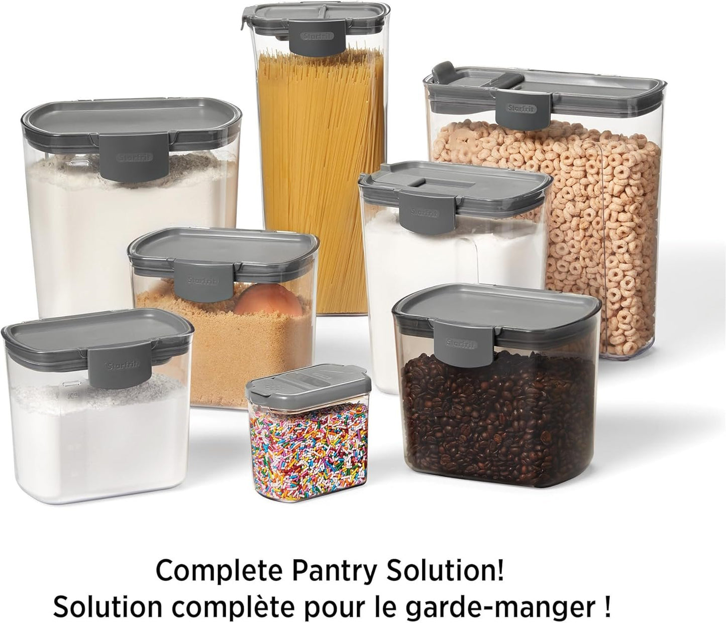 Starfrit PROKEEPER 7-pc Set - Brown Sugar, Coffee, Sugar, Flour Containers with accessories