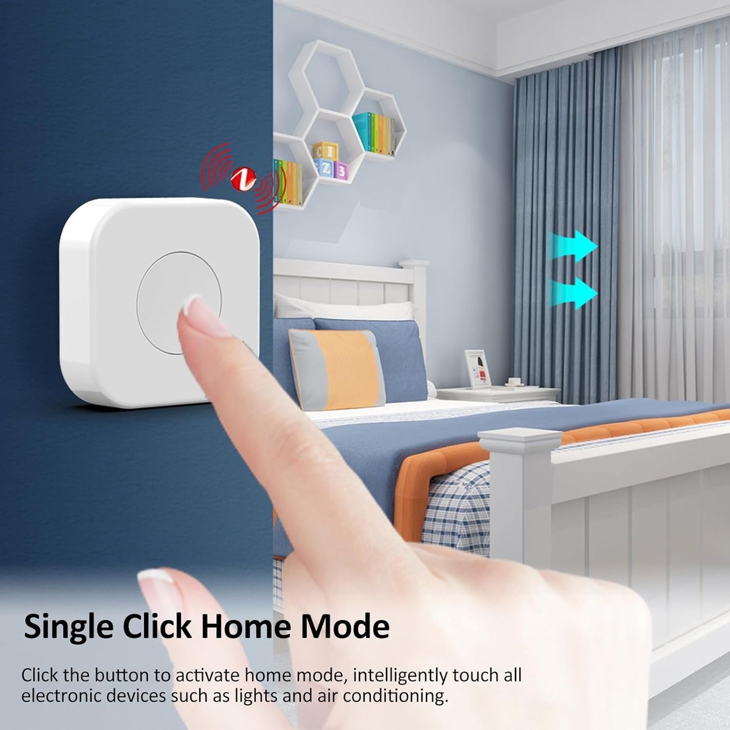 ZigBee 3.0 Smart Button Switch Wireless Mini Switch for DIY Home Automation Scene APP Remote Control Intelligent Light Switch Household Appliances Smart Control