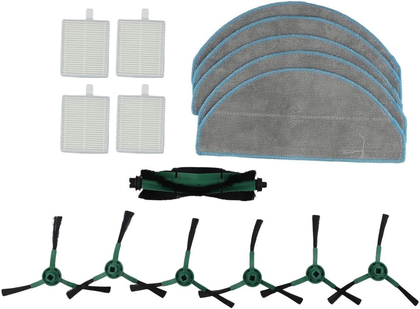 Cleaning For Essentials - Set composto da spazzola principale + filtro + spazzole laterali + panno in microfibra progettato specificamente per Roomba For Essentials (B)